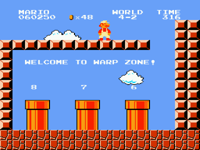 video games 1985 super mario warp zone